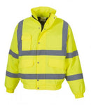 Yellow Yoko Hi-Vis Classic Bomber Jacket Printsetters Custom Workwear Bristol