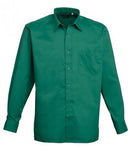 Green Premier Long Sleeve Poplin Shirt Printsetters Custom Workwear Bristol