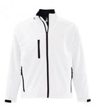 White SOL'S Relax Soft Shell Jacket Printsetters Custom Workwear Bristol