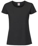 Jet black Fruit of the Loom Ladies Ringspun Premium T-Shirt Printsetters Custom Workwear Bristol