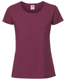 Burgundy Fruit of the Loom Ladies Ringspun Premium T-Shirt Printsetters Custom Workwear Bristol