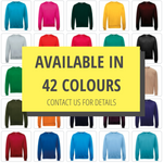 Sweatshirt available in 42 colours - Printsetters Custom Workwear Bristol